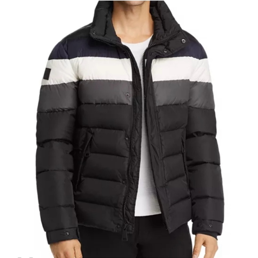 SAM. Men's Black, Gray, and White Puffer Jacket
